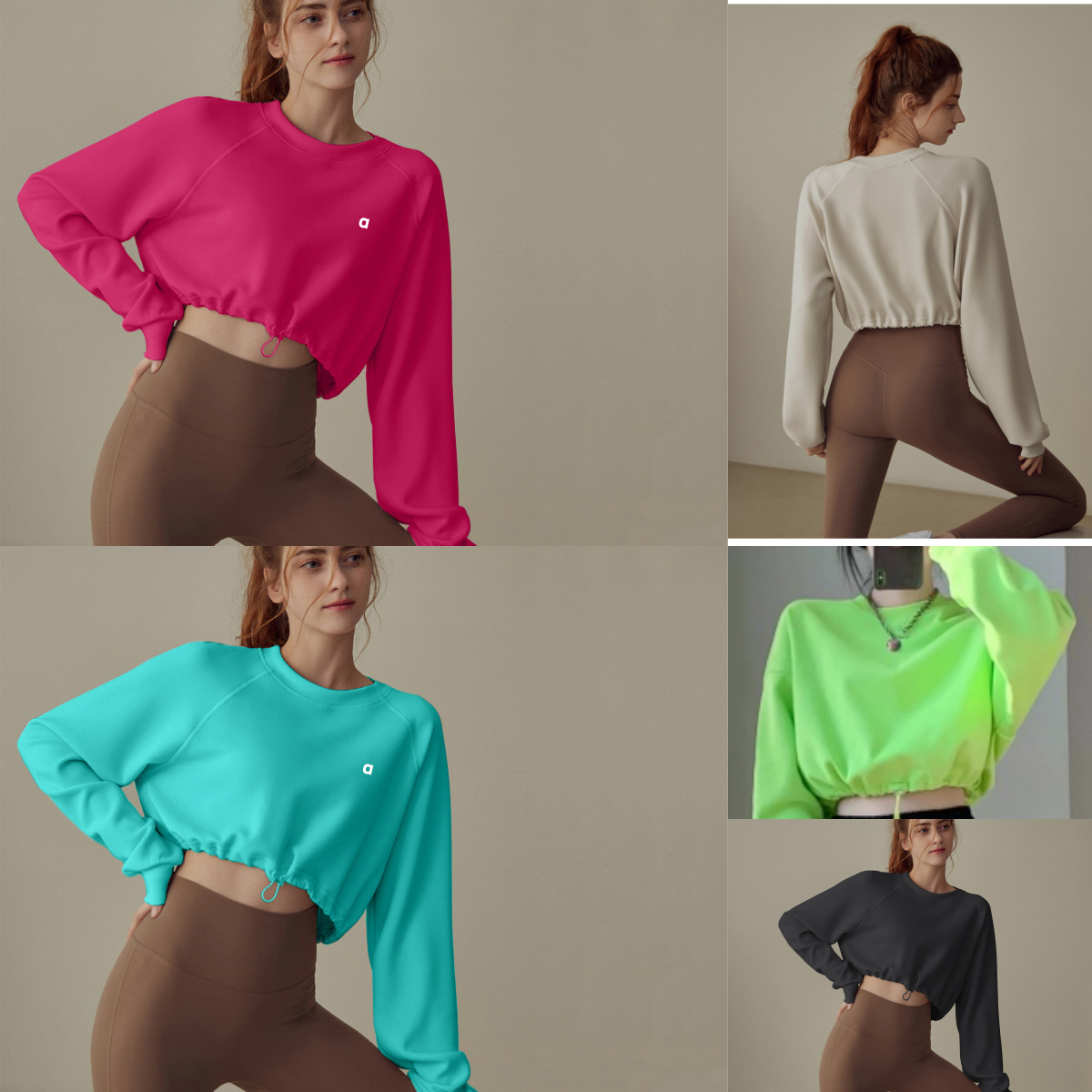 A3012 Vêtements de yoga 3D Haut de fitness d'automne à manches longues Sports de plein air Sweat respirant Sweat-shirt ajusté ou ample pour femme
