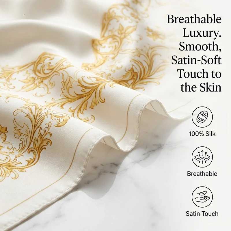 Silk Scarves Custom Photo Women feeling Scarf Premium Luxury Smooth Satin Scarves Personalized Fashion Outfit Accessory N260922