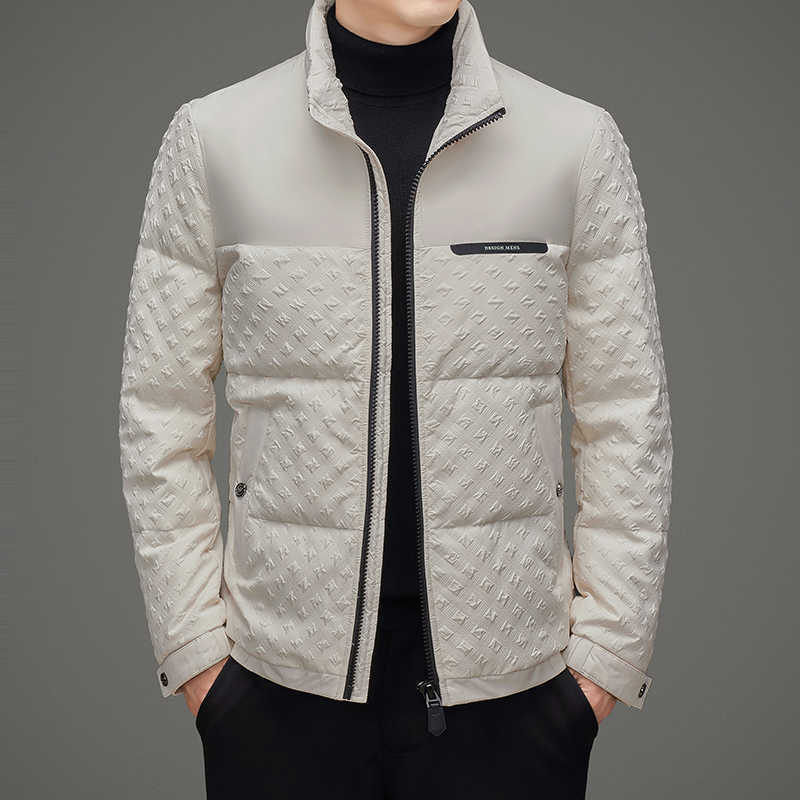 Casual Parkas Men's Lightweight Down Men's Duck Down Jacket 2026 Autumn Winter Streetwear Slim Fit Warm Puffer Coat Windproof Padded Tops