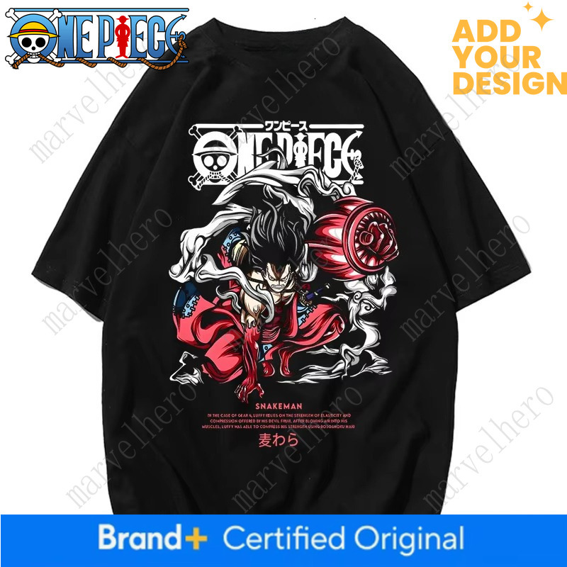 Anime One Piece Luffy Zoro Printed Men's and Women's Clothing Boy Girl 2026 Summer New T-shirt