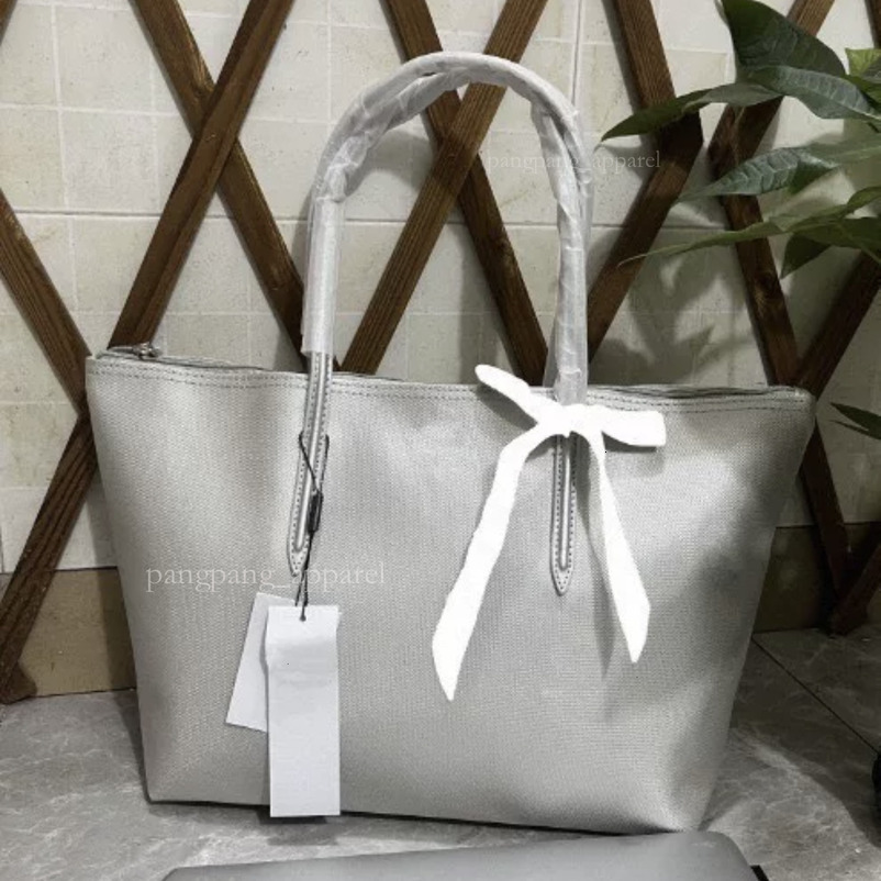 Laccosts Luxury Solid Color Women Handbag Crocodile Tote Bag Large Capacity Shopping Bag Commuter Bag Underarm Single Shoulder Crossbody Bag Waterpr