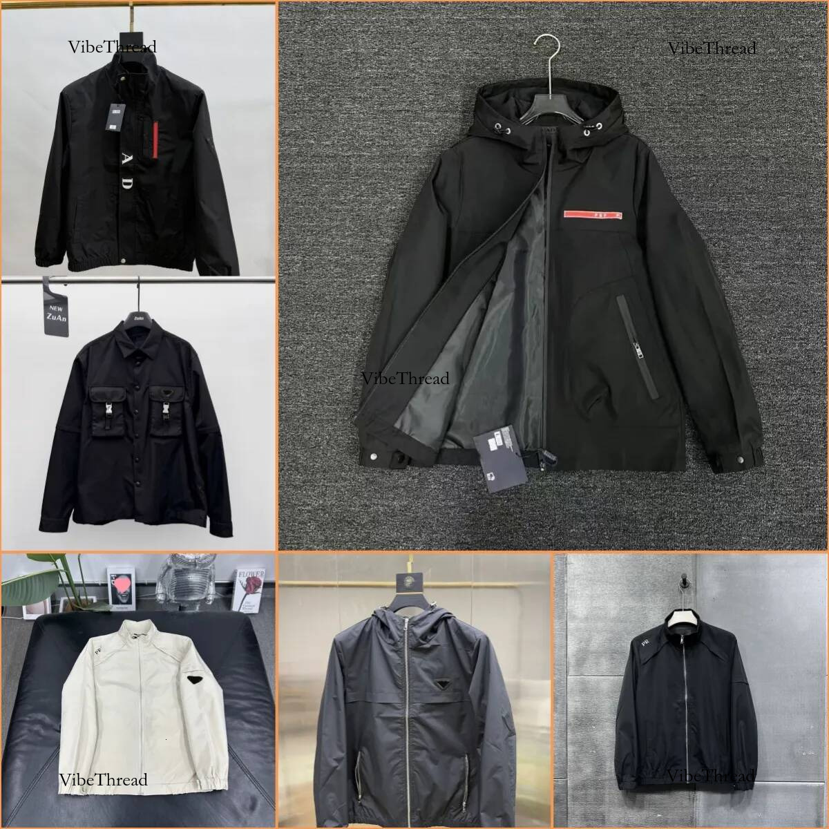 2026 10A Men's Praeda Jacket Waterproof Fashionable Casual Pocket Pressed Glue Outdoor Workwear Printed Camping Travel Triangular Jacket High q