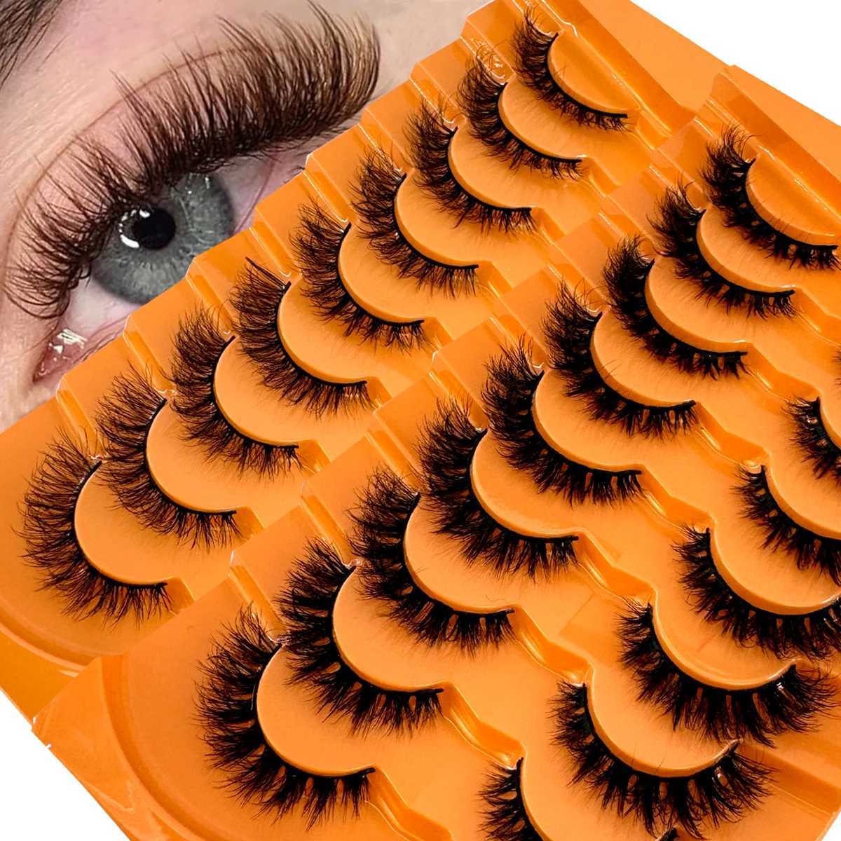 False Eyelashes 5/9/10/20 Pairs Natural False Eyelashes Cat Eye Fake Lashes Long Make Up 3D Mink Lashes Extension Eye Lashes Mink Eyelashes X260922