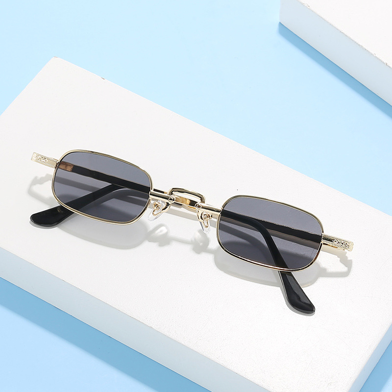 New Hip-Hop Trendy Colorful For Men And Women Metal Square Frame Sunglasses Wholesale Laotie