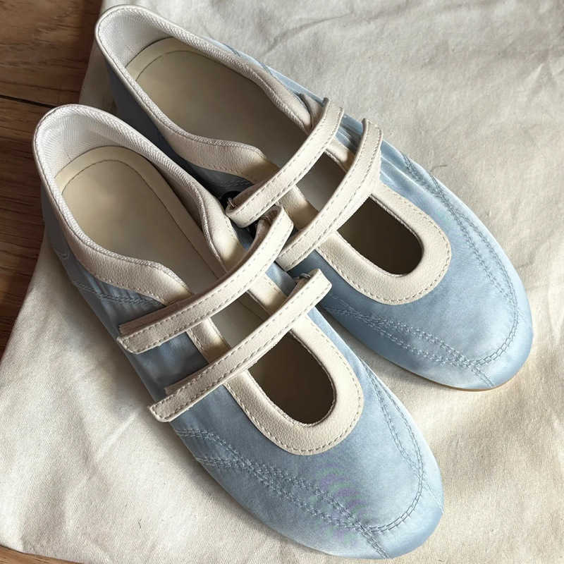 Genuine Leather Flat Comfortable Ballet Shoes Simple Round Toe Single Shoes New Style Elegant Versatile Mary Jane Shoes