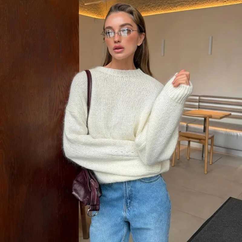 Women's Sweaters Talenza Soft Loose Knitted Cashmere Sweaters Women's New Winter Loose Solid Female Pullovers Warm Basic Knitwear Jumpers