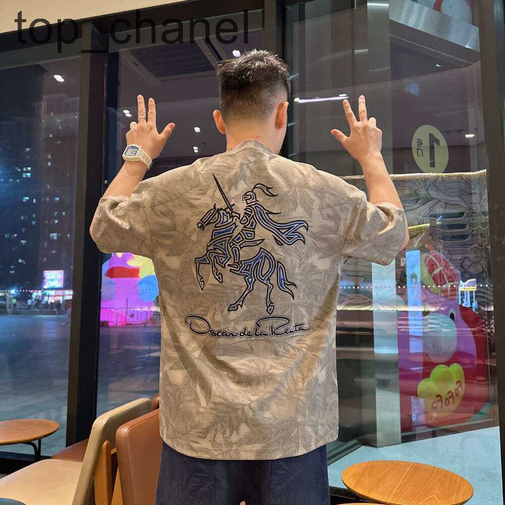 2026 Luxury Brand Designer Clothing Summer New Fashion Print Streetwear Patchwork T-Shirt for Men with Wide Fit Casual Short Sleeve