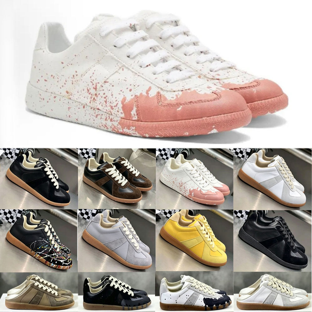 Retro Army trainer sneaker nosiaM aleigraM Replicasss MM6 Shoes gats Black white Gum Sneakers cool Grey painter Nude Shoes Men Women Casual Shoe gat