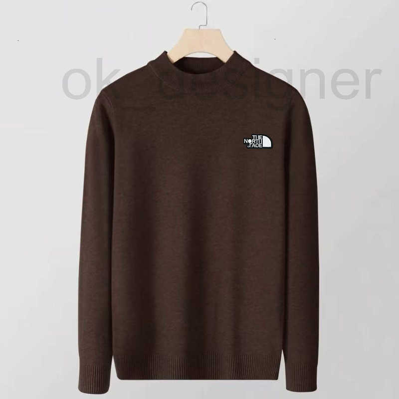 Men's Sweaters Designer Half Turtleneck Sweater Men Korean Version Trendy Outerwear Solid Color Knitted Sweater Men's Knitted Base Shirt I