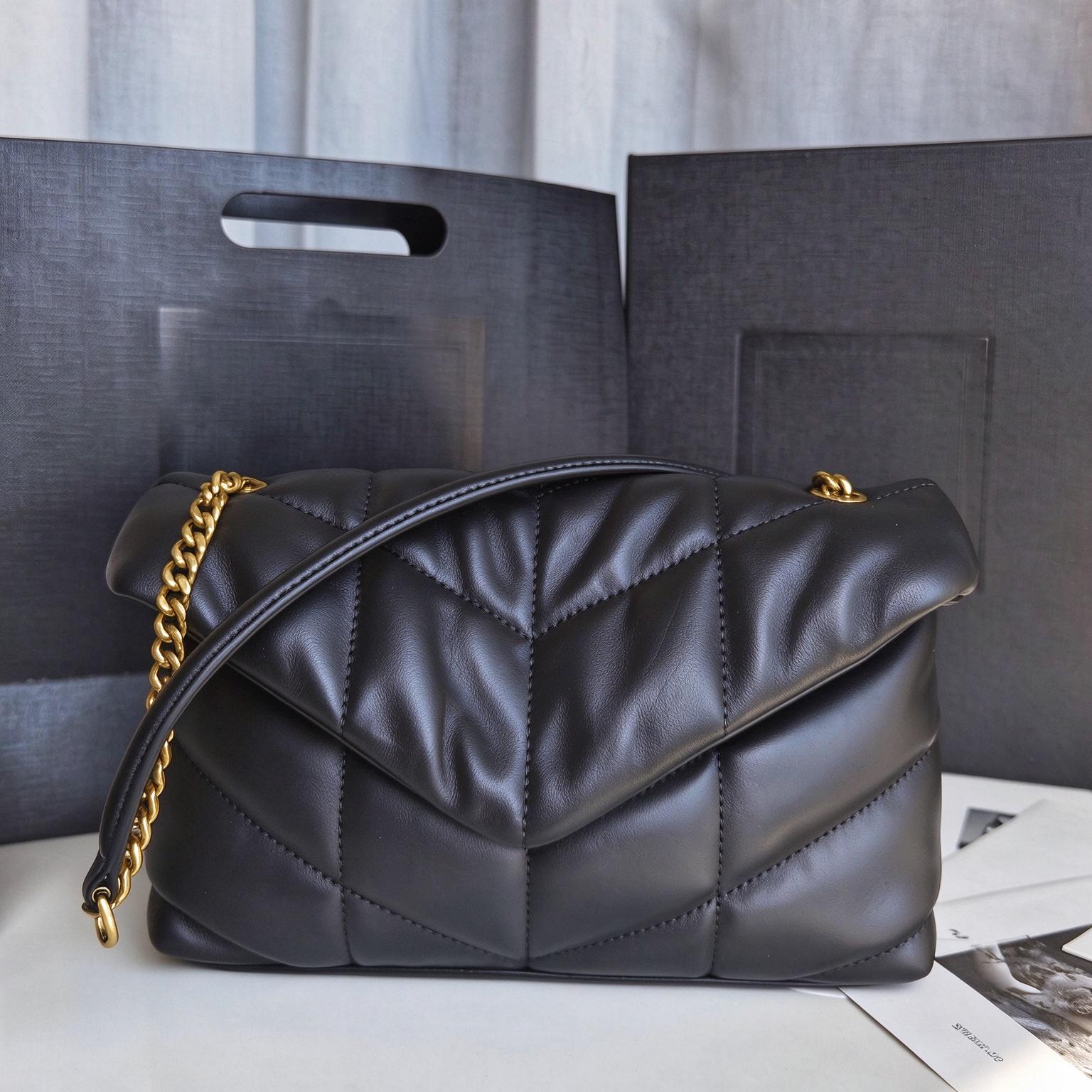 Sacs de créateurs Loulou Puffer Cloud Femmes Sacs à bandoulière Petit fourre-tout fourre-tout sous les aisselles Sacs en cuir Lady Sac à main Sat