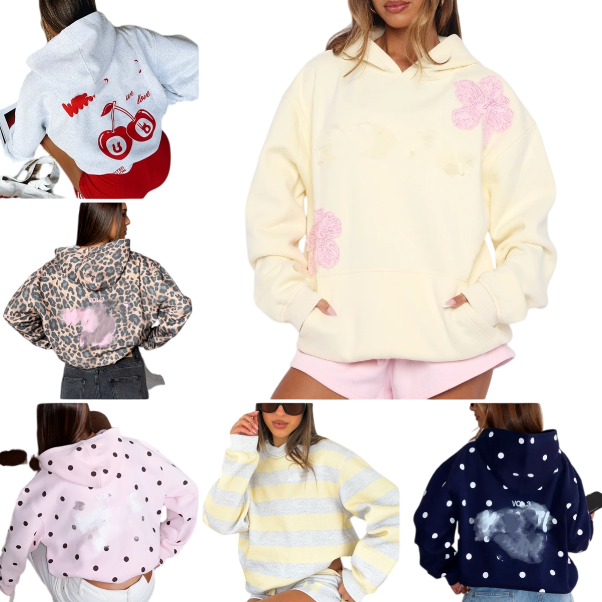 Designer hoodies womens Hoodies whiiteef0x Hoody Sweatshirts Embroidered hoodie spring autumn casual versatile y2k fashion style women clothing top