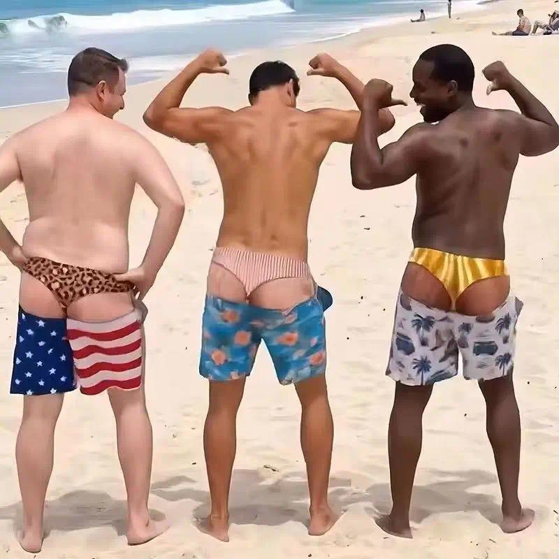 Funny Loose Beach Pants Vacation Casual 2026 Summer Men 3d Print Shorts Travel Gift For Surf Board
