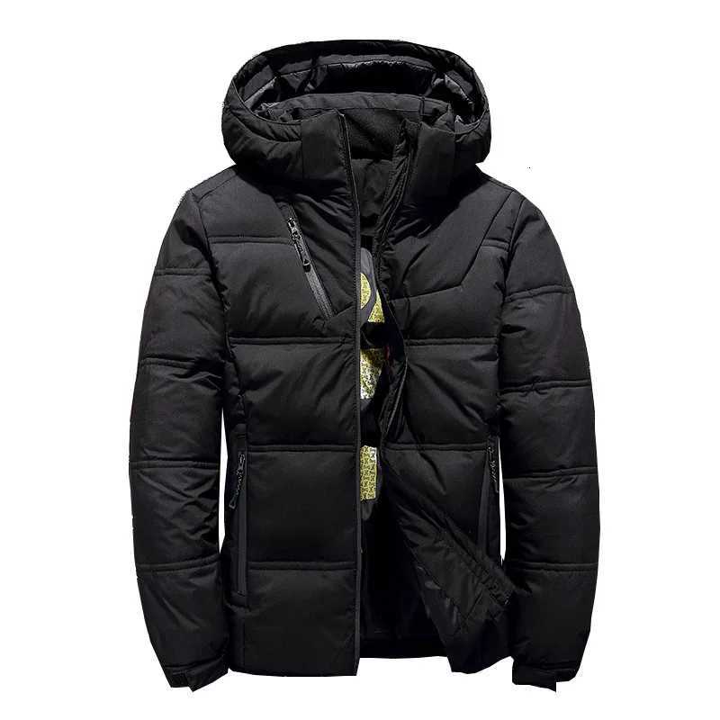 New Men's Down White Parkas Duck Down Jacket Men Winter Warm Solid Color Hooded Down Coats Thick Duck Parka Mens Down Jackets Winter Outdoor Co