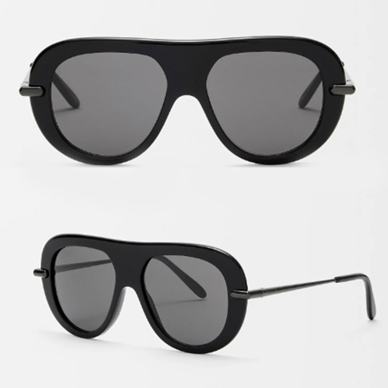 Womens Fashion Slim Pilot Sunglasses Designer Mens Women Luxury Vintage Thin Metal and Acetate Fiber Structure Pilot Sunglasses Summer casual glasse