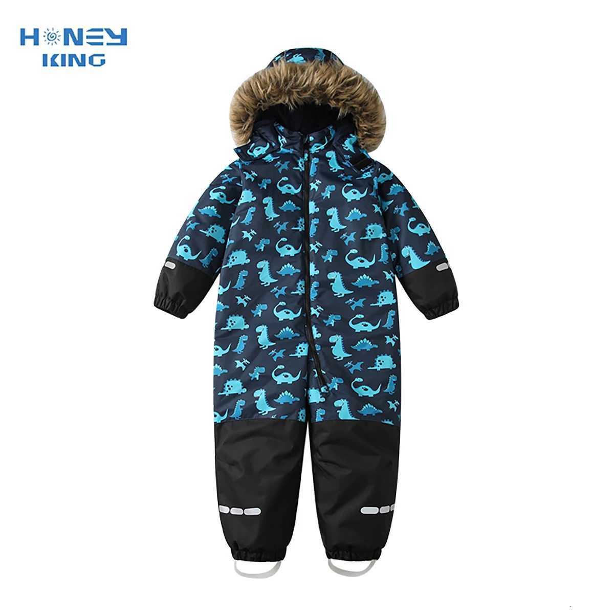 Clothing Sets Baby Boys One-Piece Ski Suits Children's Snowboarding Fur Hooded Thick Windproof Warm Skiing Sports Clothes for Winter X260922