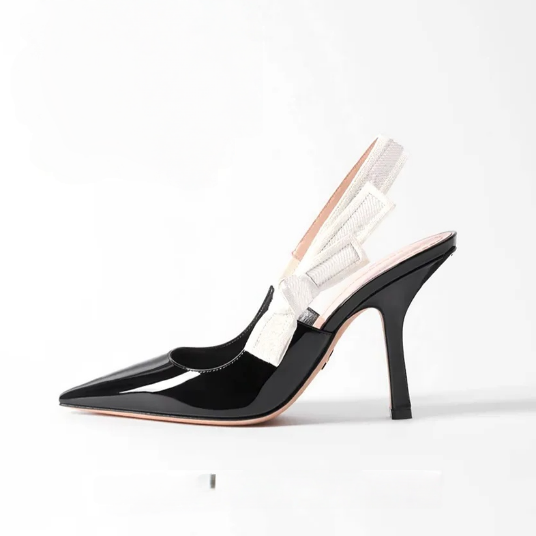 Women Heels Designer Shoes D Lace Embroidered Sandals 2027 Autumn New Hollow Pointed Toe Letter Bowknot Cat Heel Open Back Black High Heels With dus