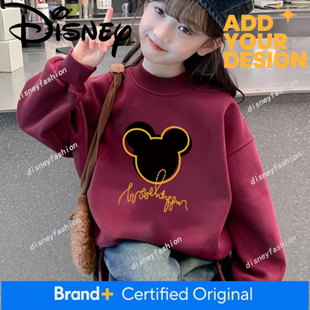 Girls' Sweatshirt Autumn and 2026 New Winter Clothing Fleece-Lined Jacket Little Girl Round Neck Thickened Children's Top Trendy 65 d5