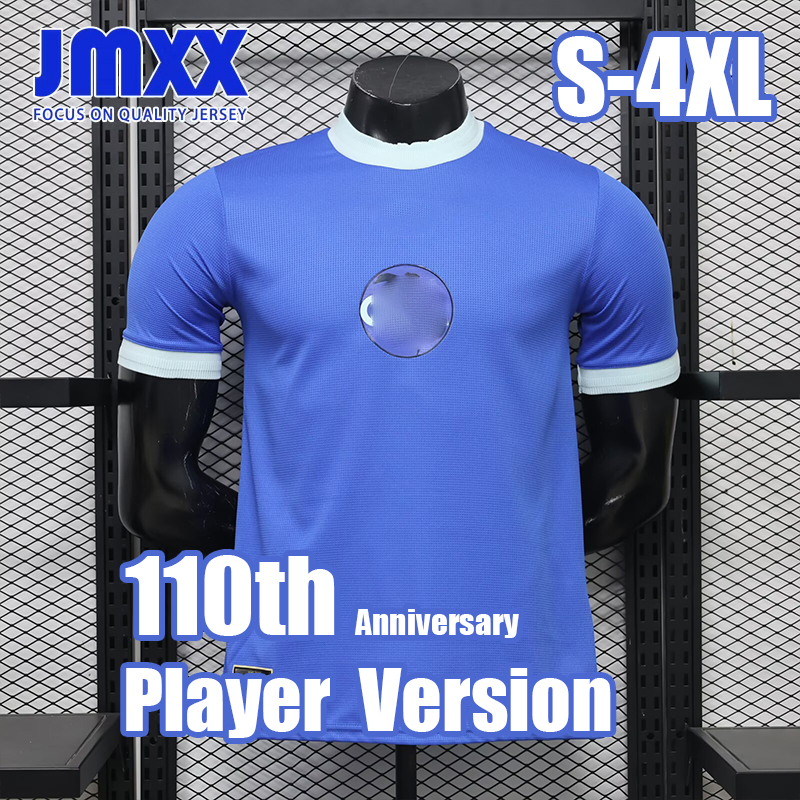 4XL 3XL XXXL JMXX 26 27 Club America 110th Anniversary Soccer Jersey Player Version 110 Blue Pre Match Training Styles Mens Jerseys Man Football Shi