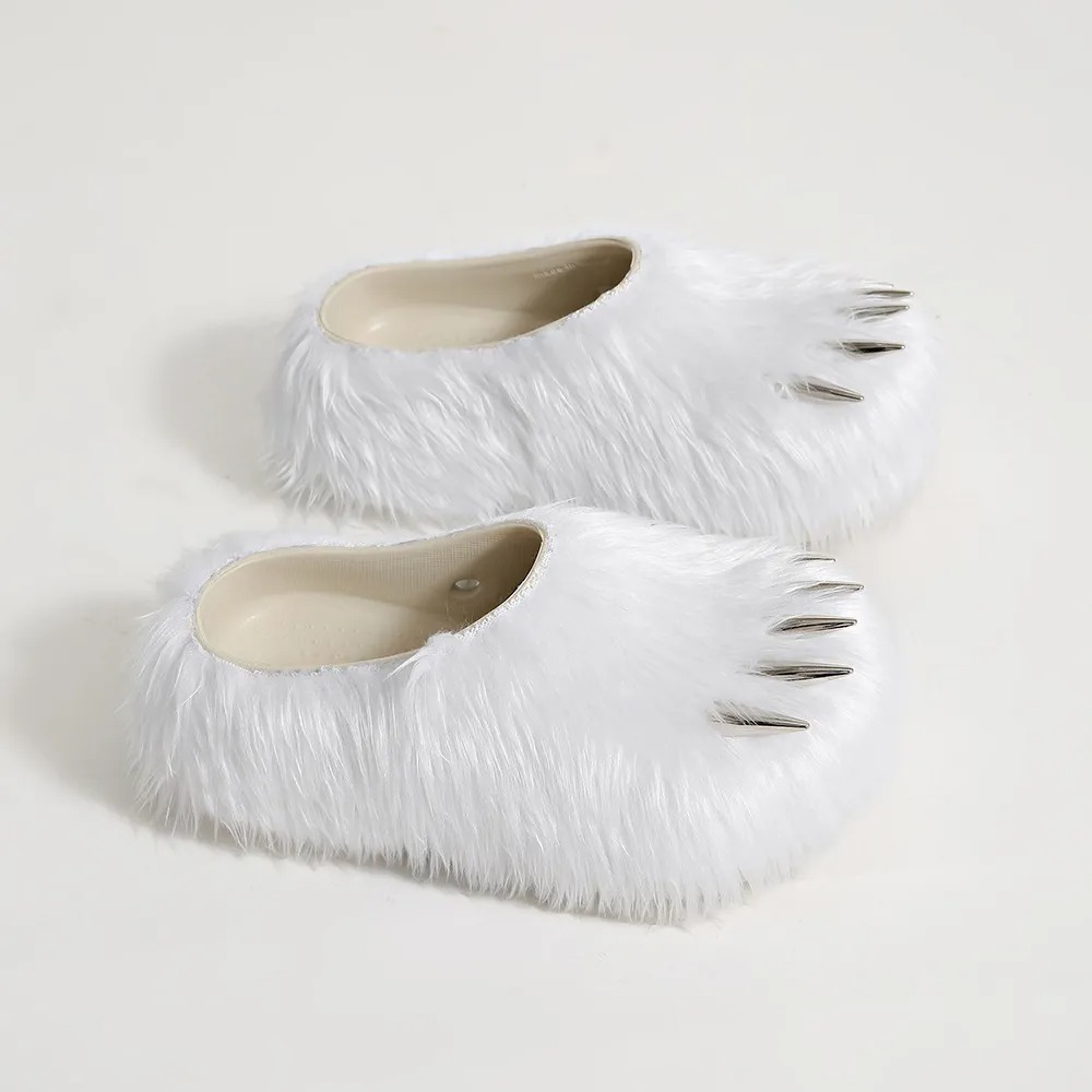 Designer bracest studios bear claw fur sandles women slides slippers luxury flat flip flops sliders slide slippers women men outdoor shoe 36-45
