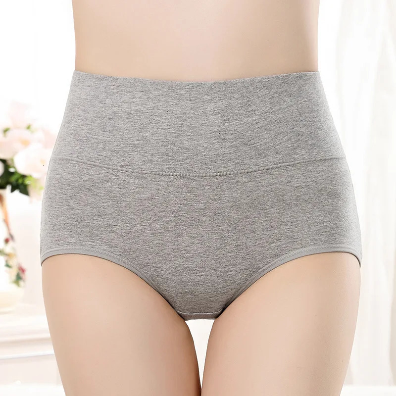 Womens Panties Abdominal Shaping Briefs Cotton Underpants Plus Size High Waist Underwear Ladies Solid Color Sexy Lingeries Soft 260922