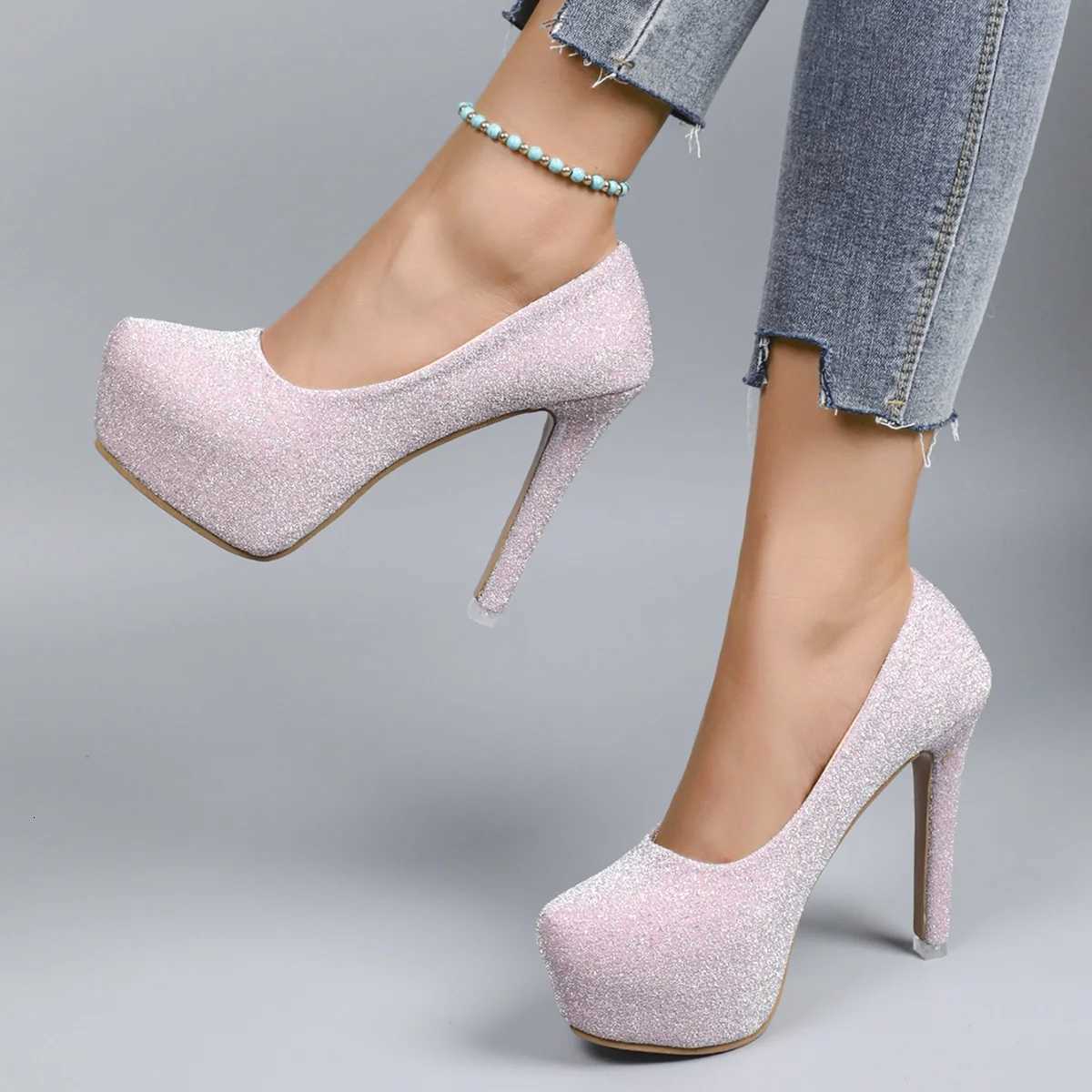 Pumps Wen Dress Stiletto Shoes Sexy High H Wen 2024 New Summer Casual Plus Size Pumps Platform Luxury Wedding Shoes Zapatos De Mujer J260922
