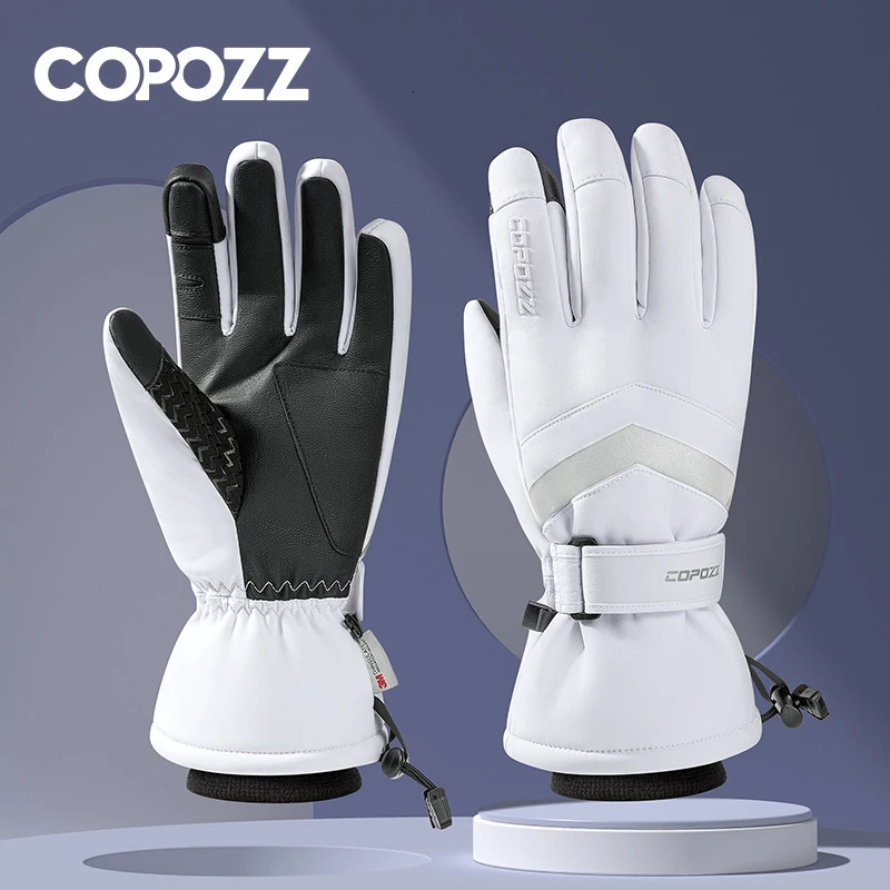 COPOZZ Winter Men Women Ski Gloves Windproof Warm Waterproof TouchScreen Nonslip Snowboard Snowmobile Thicken Skiing Glove 260923