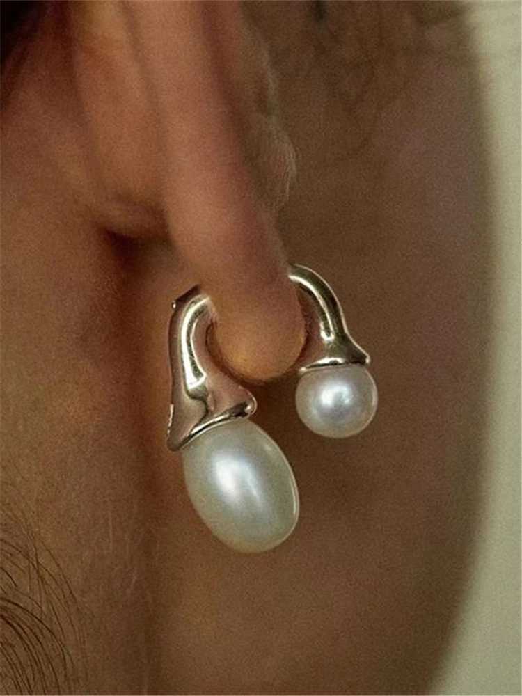 kshmir Fashion size pearl earrings design geometric female stud jewelry cessories Gift M260923