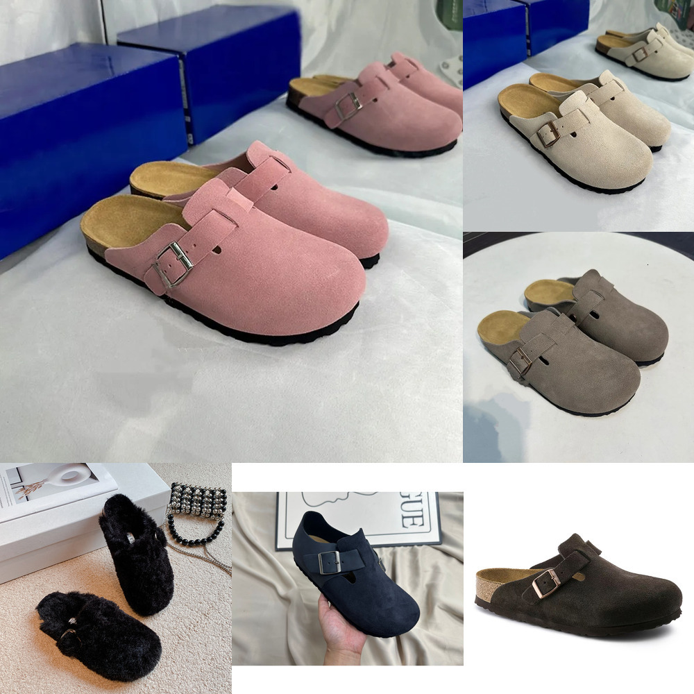 Designer Clogs Sandals Clog Slippers Cork Flat High Quality outdoors Footbed Eva Suede Genuine Leather Slide Women Men Casual trainers flip flops sh