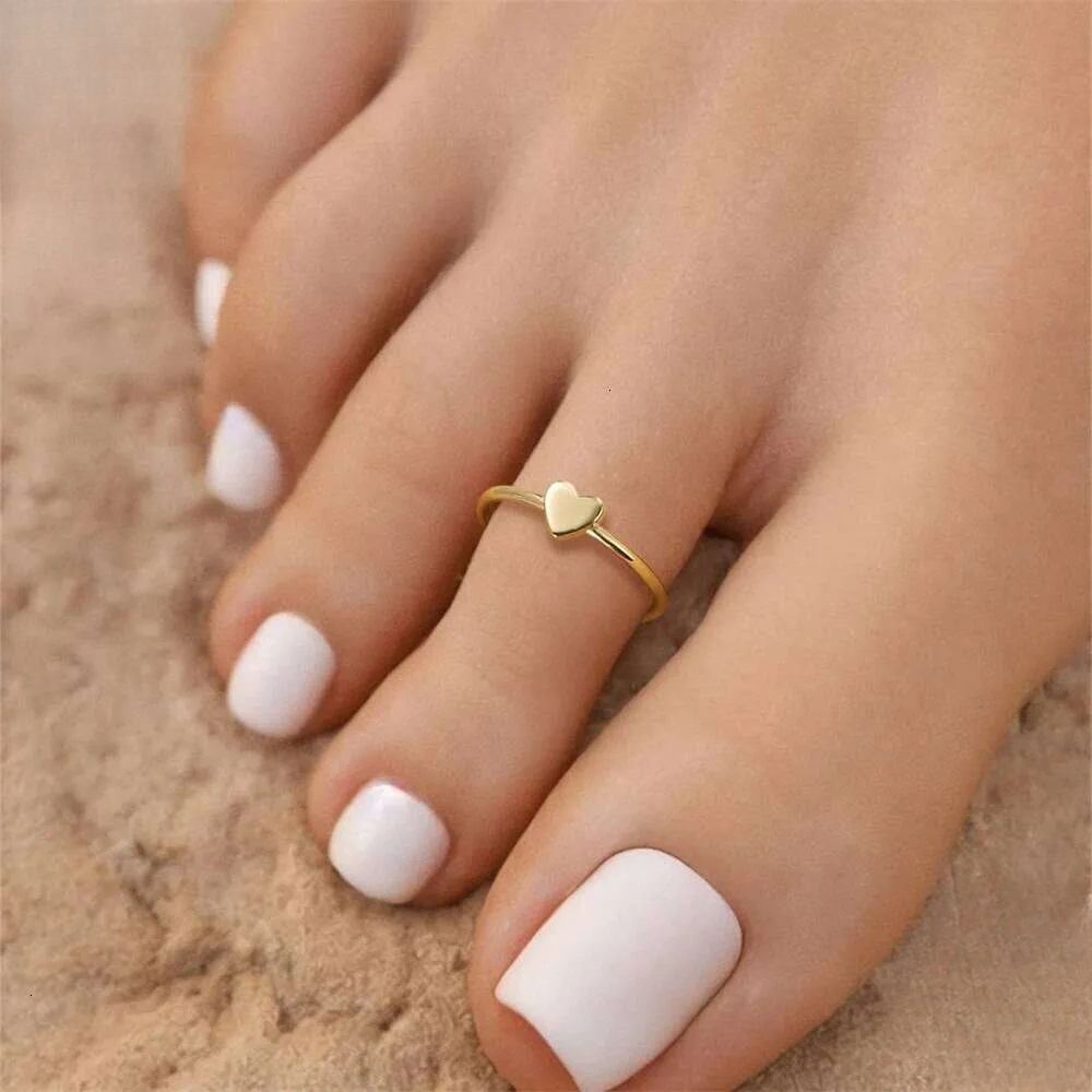 2026 New New Cologne cologne Aide 925 Sterling Toe For Women Heart Stackable perfume Silver Color Foot Ring Perfume Fashion Summer Beach Perfume Col