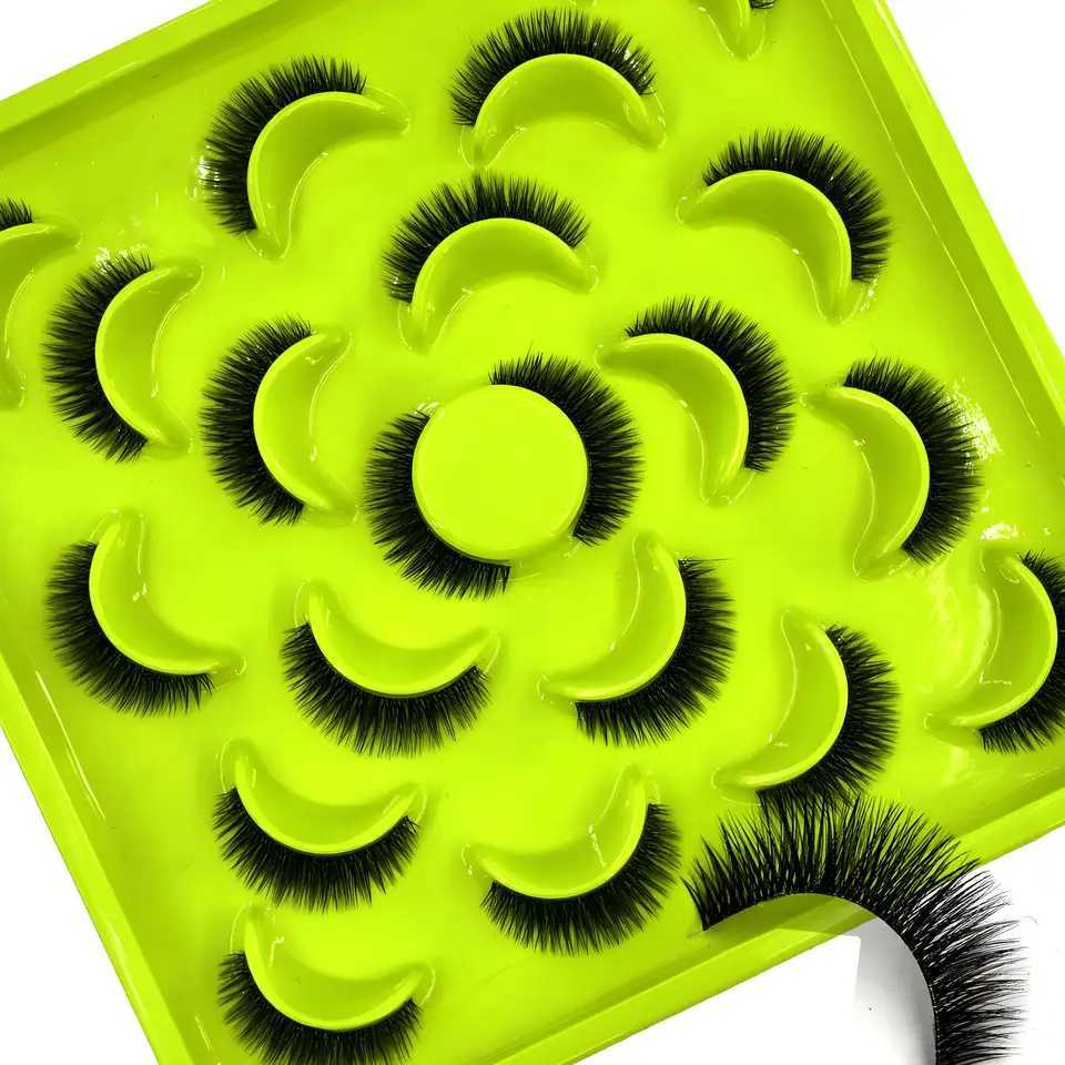 False Eyelashes 3D Natural Appearance False Eyelashes Cat Eye Eyelashes Mink Fur False Eyelashes Strip-Shaped Eyelashes Reusable Eyelashes Soft X260