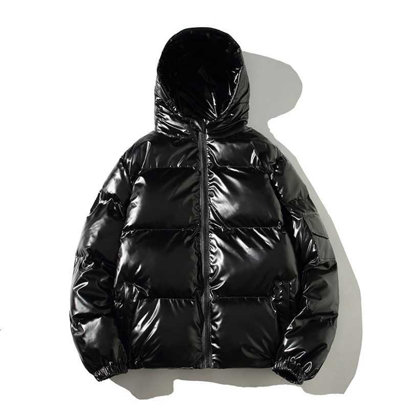 Men's Down Parkas Winter Solid Color Parka Men Thick Hooded Jacket 2024 New Warm Harajuku Coat Male Casual Zipper Jackets Windproof Outwear C26