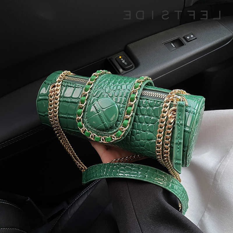 Body LEFTSIDE 2025 New Cross Summer Stone Pattern PU Leather New Shoulder Bag Women fashion Handbags and Purses Lady Chain Crossbody Bag D260923