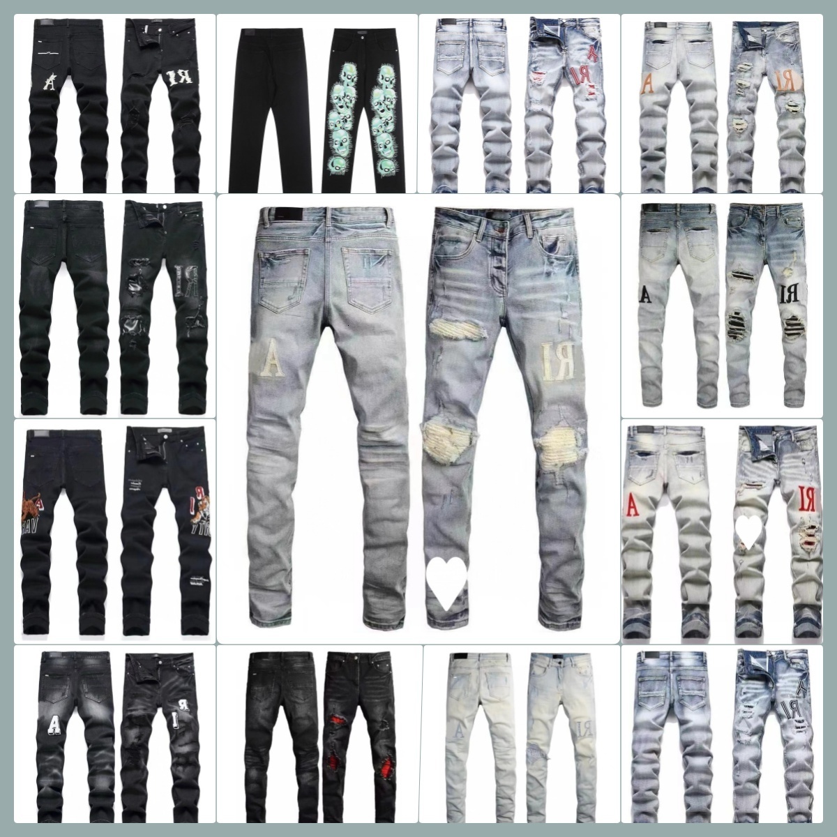 Men Jeans trousers Mens Jean High End Quality Retro Straight Designer Jeans Casual Streetwear Vintage Denim Pants Daily Wear Trousers Denim Pants 23