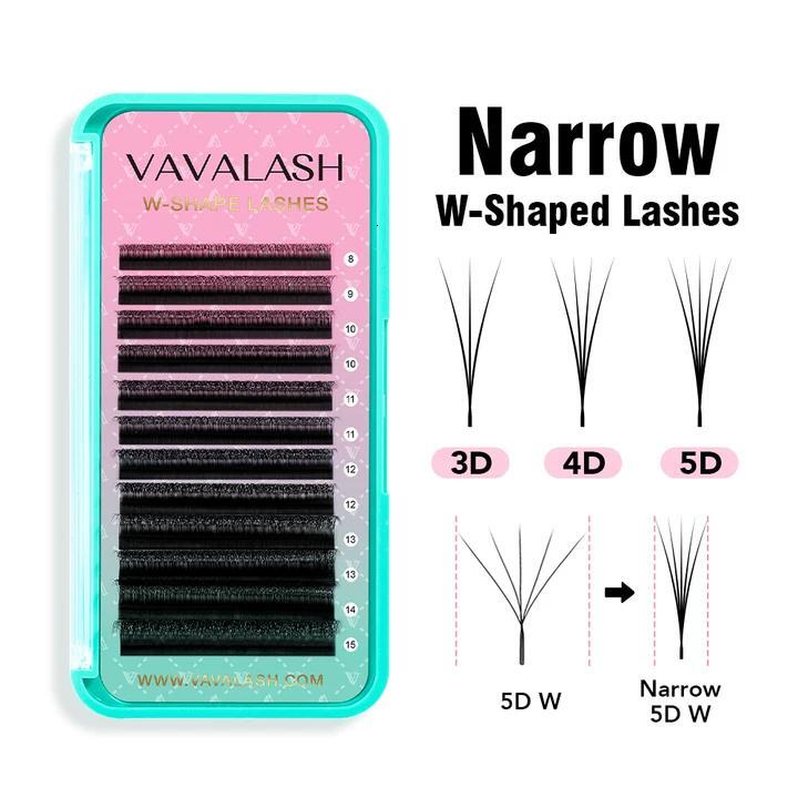 VAVALASH V-shaped 3D 4D 5D Eyelash Extensions C D Curl New Style W Bloom Premade Fans Volume Lashes Natural Mink False Eyelashes W260923