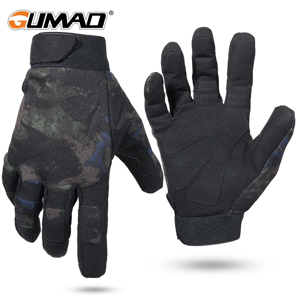 Summer Men Tactical Gloves Outdoor Sport Cycling Hunting Full Finger Glove Bicycle Mittens Camo Airsoft Hiking Climbing Shooting 260923