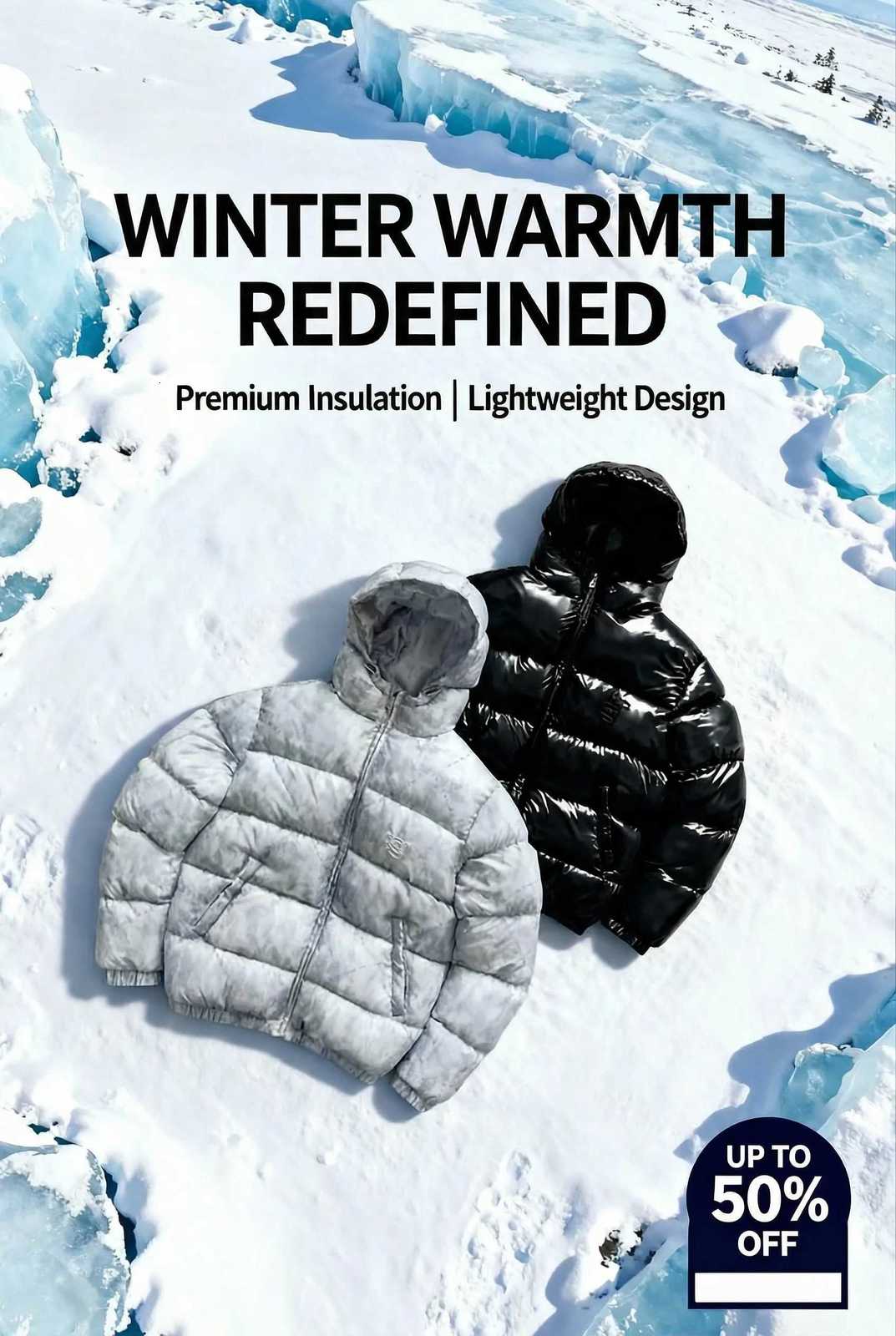 Down Parkas Streetwear Y2K Men's Winter Puffer Jacket Men Women Warm Hooded Coat Waterproof Lightweight Down Jacket Outdoor Ski Wear Unisex Par