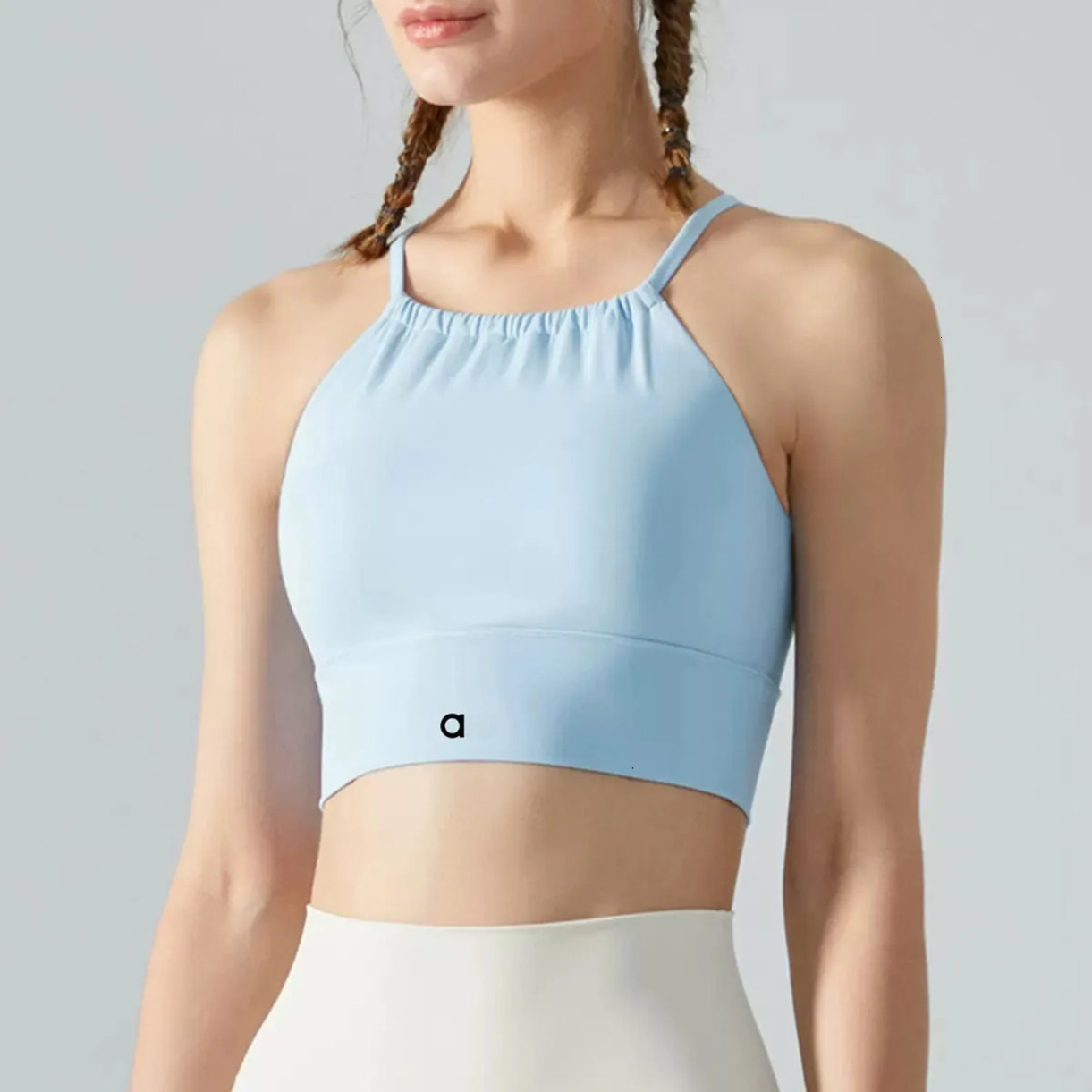 Camicia elasticizzata da indossare per yoga Allenamento all'aperto Reggiseno sportivo morbido e traspirante Gilet da donna con reggiseno imbottito A