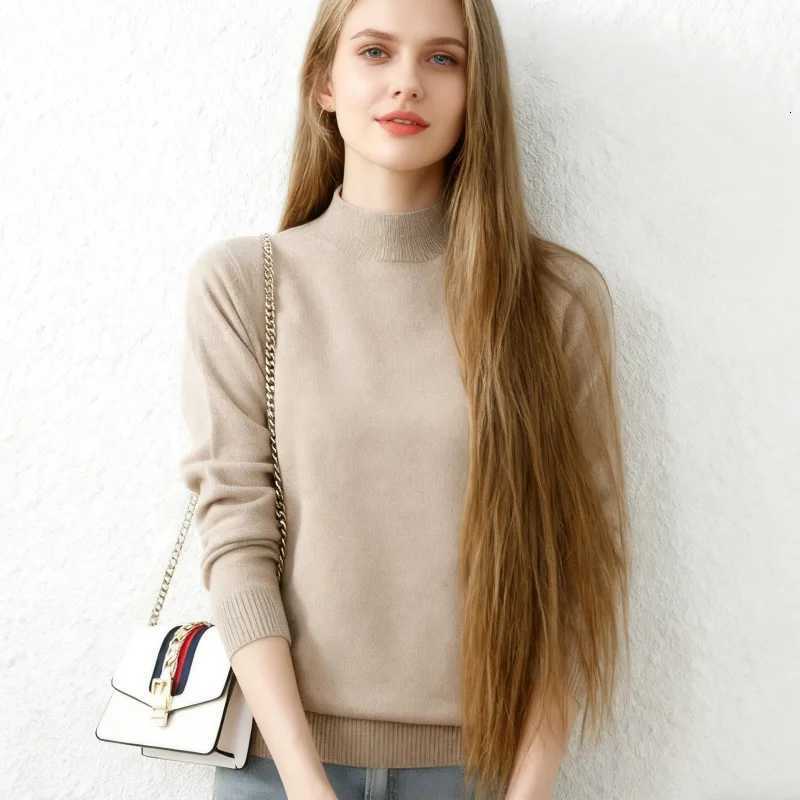 Women's Sweaters 2025 Autumn Winter Women Sweaters Fashion Casual Pullover Long Sleeve Knitted Mock Neck Jumpers Fall Elegant Knitwear Warm Top