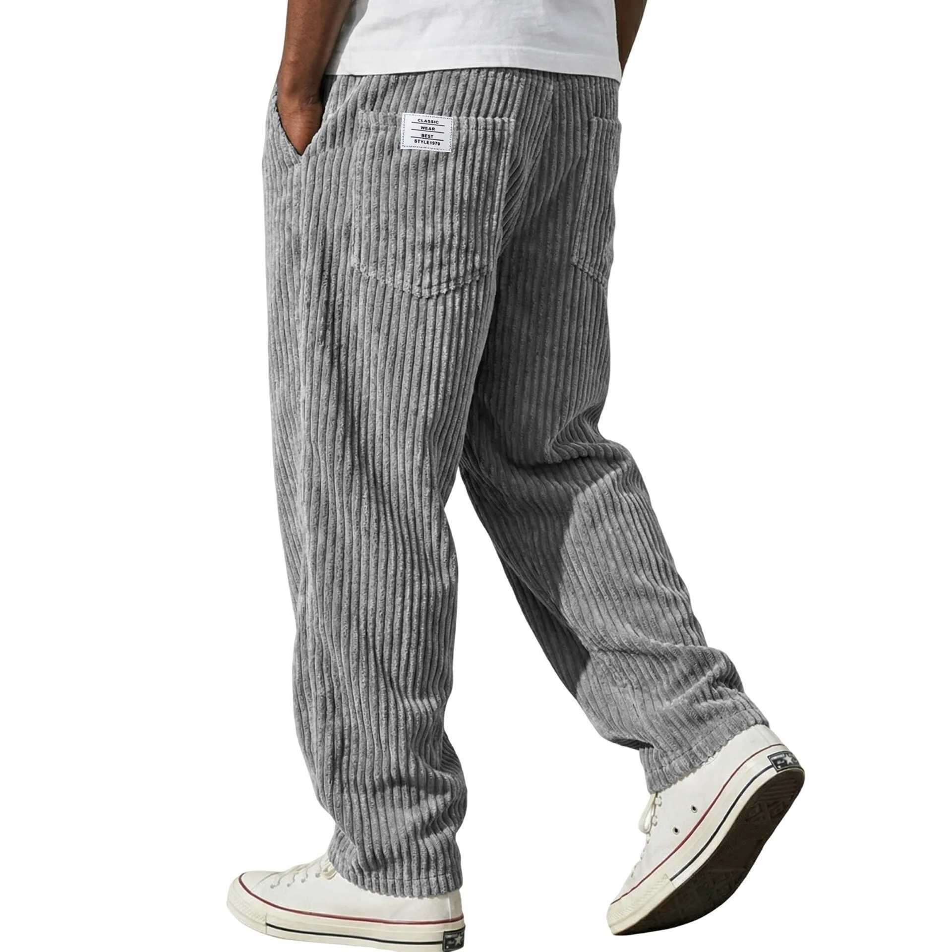 2026 Spring New Mens Loose Straight Casual Pants Vertical Stripe Trend Long Pants Fashion Comfortable S260923IP7L