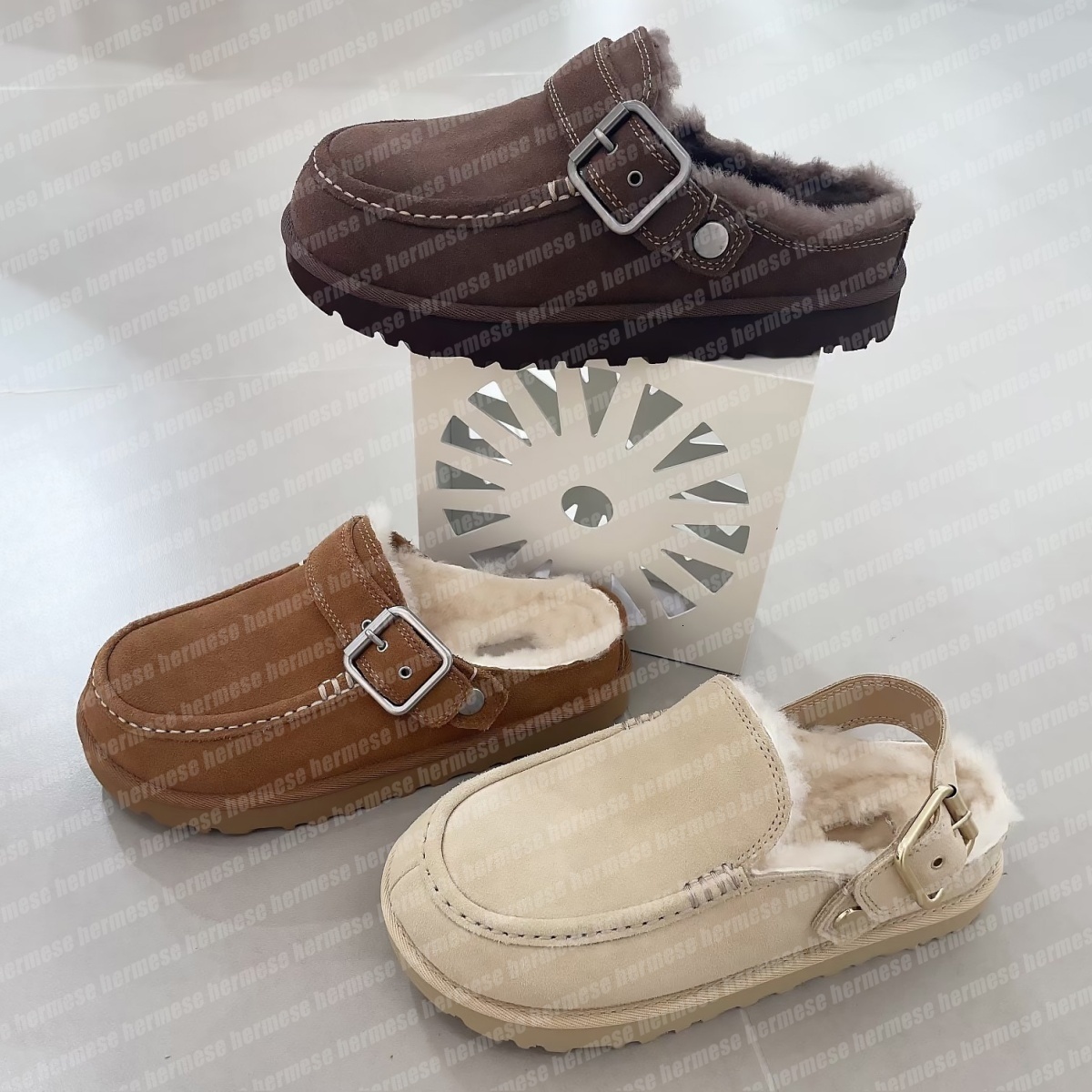 uggggslipper Goldenstar Clog Slippers Designer Evelina Clog Golden star Beach Sandal Cross Slides Women Men Tazz Tasman Fall Mustard Seed Chestnut W