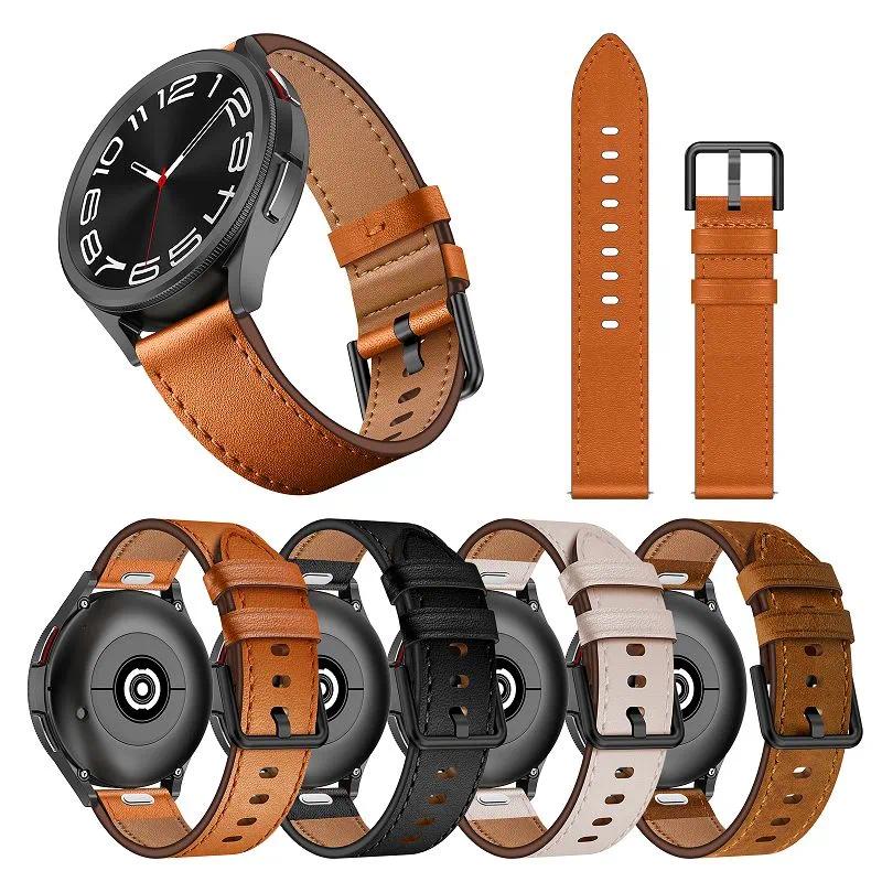 For Samsung Watch Bands 20mm 22mm Bracelet de montre en cuir véritable pour bracelets de montre Galaxy Samsung Watch 3 4 5 6 bracelets de montre