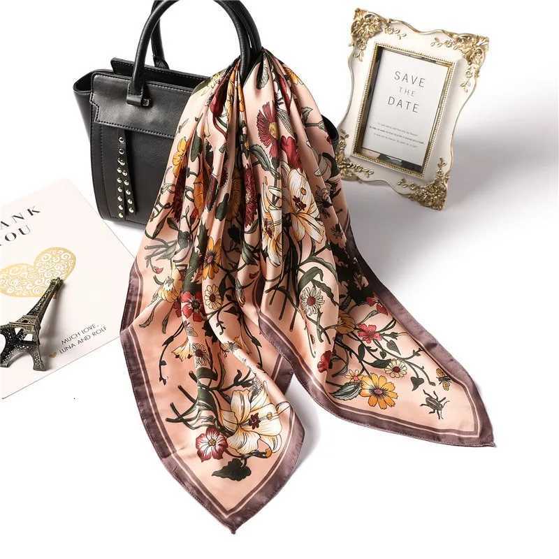 Floral Print Luxury Women's Scarves Silk Scarf Spring Summer Elegant Square Scarf Floral Decorations Head Handkerchief XSSJJ05 N260922