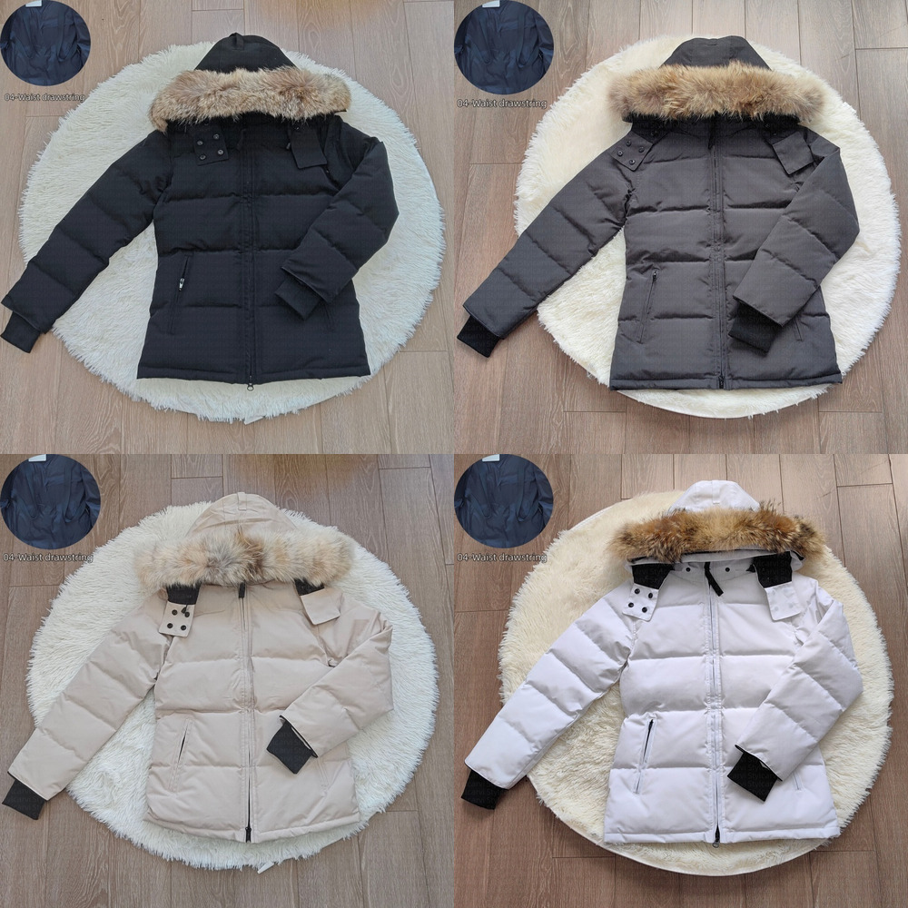 Down Jacket mooselyss Designer Womens Puffer Jackets Winter Chelsea Parka Coat winter Wolf Fur Outdoor Wyndham Windbreaker Removable Hooded soft