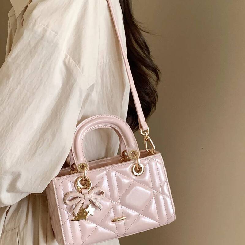 Handbag Women Zipper Mini Square Bag High End Feel Light Luxury Small Single Shoulder Crossbody Bag birthday Date Package Kids Bag