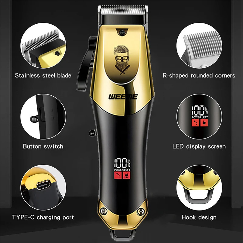 USB Rechargeable Hair Clippers For Men Hair Body Beard Portable Travel Trimmer Grooming Care Tool Set Suitable Home Use For Male 260922