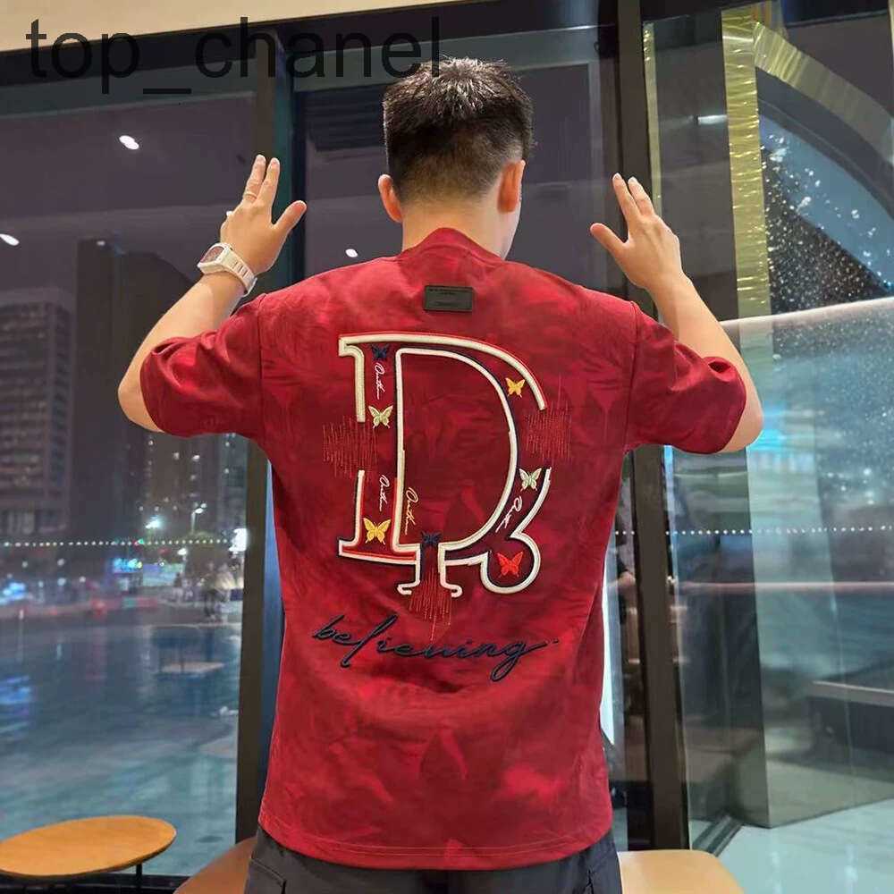 Luxury Brand Designer Clothes New Maple Leaf Print Letter Embroidery Short Sleeve Summer Round Neck Cool Casual Top Men's Fashion Trendy Brand