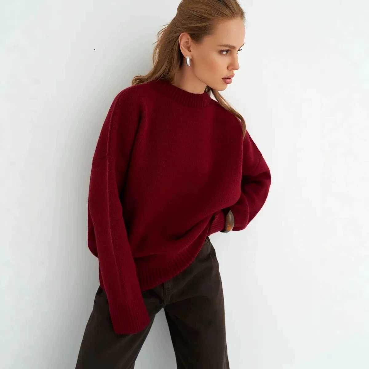 Women's Sweaters 2026 Autumn Long Sleeve Casual Loose Ladies Knitted Pullovers Soft Knitwears New Fashion Sweaters Jumpers O-neck Women H260923