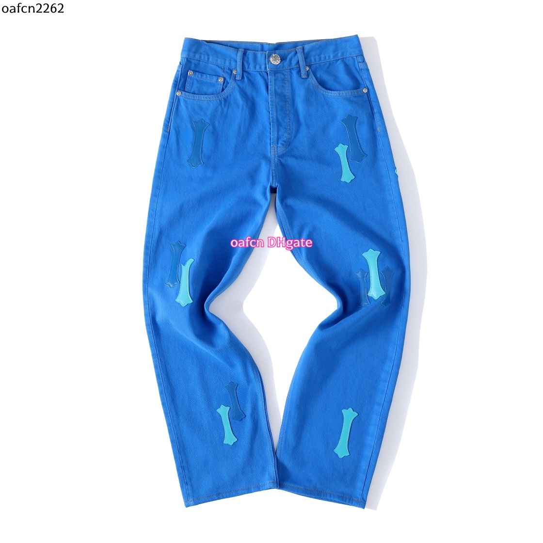 Chrome Jeans Designer Luxury Men Jeans Women Ch Leather Label Washed Couple Street Loose Denim Remake workwear jeans Pants popular jeans for men