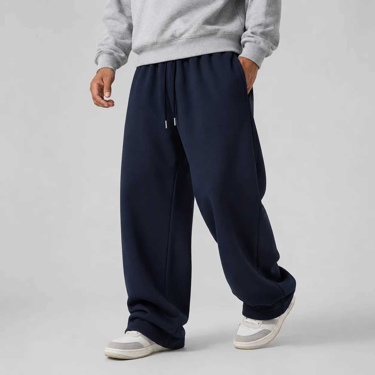 6 Colors Men's Summer Sweatpants Straight Leg Sports Pants Comfortable Elastic Waist Drawstring Casual Gym Joggers with Pockets S260923IXPU
