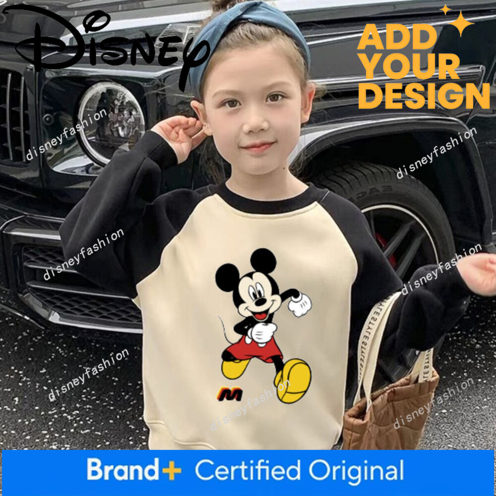 Boys Girls Fleece-Lined Crewneck Sweatshirt 2025 Autumn Winter New Children's Clothing Cartoon Mickey Thickened Top for Kids and Babies 02